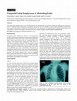 Research paper thumbnail of Congenital Lobar Emphysema: A Misleading Entity