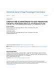 Research paper thumbnail of Constant Time Scanning and Better Edge Preservation for Better Performing and Quality of Median Filter