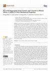 Research paper thumbnail of Recycled Aggregates from Ceramic and Concrete in Mortar Mixes: A Study of Their Mechanical Properties