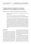 Research paper thumbnail of Population Genetics of Daubenton's Bat (Myotis daubentonii) in the Archipelago Sea, SW Finland