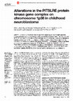 Research paper thumbnail of Alterations in the PITSLRE protein kinase gene complex on chromosome 1p36 in childhood neuroblastoma