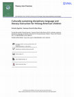 Research paper thumbnail of Culturally Sustaining Disciplinary Language and Literacy Instruction for Hmong-American Children