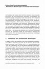 Research paper thumbnail of Editorial zur Schwerpunktausgabe „Persönliche Beziehungen und soziale Interventionen“