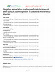 Research paper thumbnail of Negative assortative mating and maintenance of shell colour polymorphism in Littorina (Neritrema) species