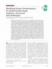 Research paper thumbnail of Modeling breast biomechanics for multi-modal image analysis-successes and challenges