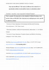 Research paper thumbnail of Same same but different? - How much of a difference does it make how we operationalize attitudes towards political violence in radicalization studies?