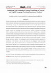 Research paper thumbnail of Comparing Web Pedagogical Content Knowledge of Turkish and English Language Teaching Department Students