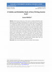 Research paper thumbnail of A Validity and Reliability Study of Story Writing Anxiety Scale