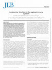 Research paper thumbnail of Leukocyte function in the aging immune system