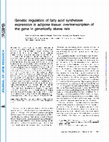 Research paper thumbnail of Genetic regulation of fatty acid synthetase expression in adipose tissue: overtranscription of the gene in genetically obese rats