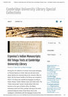 Research paper thumbnail of Erpenius’ Indian Manuscripts. Old Telugu Texts at Cambridge University Library