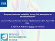 Research paper thumbnail of Numerical study of buoyancy-induced instability during CO2 absorption in alkaline solutions