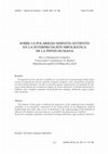 Research paper thumbnail of Sobre la polaridad simpatía-antipatía en la interpretación hipocrática de la phýsis humana