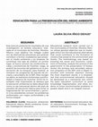 Research paper thumbnail of Educación para la preservación del medio ambiente