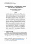 Research paper thumbnail of Pro Disability Policy in Local Governments: Lessons from the Central Lampung Regency