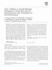 Research paper thumbnail of Type 1 diabetes in Jewish Ethiopian immigrants in Israel: HLA class II immunogenetics and contribution of new environment