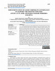 Research paper thumbnail of Implementation of Good Corporate Governance to Support the Defense Industry