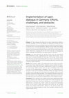 Research paper thumbnail of Implementation of open dialogue in Germany: Efforts, challenges, and obstacles