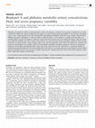 Research paper thumbnail of Bisphenol A and phthalate metabolite urinary concentrations: Daily and across pregnancy variability