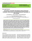 Research paper thumbnail of Evaluation of beetles Scarabaeus Sacer Derived- Chitosan, Anti-Cancer and Anti-bacterial Potentials: In Vitro Study