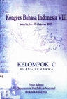 Research paper thumbnail of Kongres Bahasa Indonesia 8 Kelompok C Ruang Sumbawa