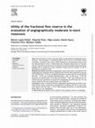 Research paper thumbnail of Utility of the fractional flow reserve in the evaluation of angiographically moderate in-stent restenosis