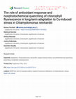 Research paper thumbnail of The role of antioxidant response and nonphotochemical quenching of chlorophyll fluorescence in long-term adaptation to Cu-induced stress in Chlamydomonas reinhardtii