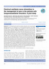 Research paper thumbnail of Electrical vestibular nerve stimulation in the management of pain in the patients with temporomandibular disorders: A pilot study