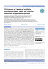 Research paper thumbnail of Effectiveness of 8 weeks of vestibular exercises on stress, sleep, and cognitive parameters in hypertensive patients