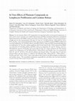 Research paper thumbnail of In vitro effects of platinum compounds on lymphocyte proliferation and cytokine release