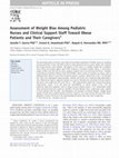 Research paper thumbnail of Assessment of Weight Bias Among Pediatric Nurses and Clinical Support Staff Toward Obese Patients and Their Caregivers