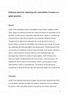 Research paper thumbnail of Relational Autonomy: Addressing the Vulnerabilities of Women in a Global Pandemic