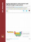 Research paper thumbnail of Doping dependence of the electron spin diffusion length in germanium