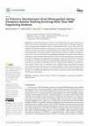 Research paper thumbnail of An Extensive Questionnaire about Metacognition during Emergency Remote Teaching Involving More Than 3000 Engineering Students