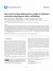 Research paper thumbnail of Effect of ion exchange dialysis process variables on aluminium permeation using response surface methodology