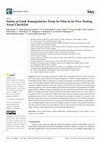 Research paper thumbnail of Safety of Gold Nanoparticles: From In Vitro to In Vivo Testing Array Checklist