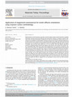 Research paper thumbnail of Application of magnetized nanomaterial for textile effluent remediation using response surface methodology