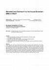 Research paper thumbnail of Reforms and Continuity in the Italian Economy: Emu at Risk?