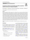 Research paper thumbnail of Consequences of barriers and changing seasonality on population dynamics and harvest of migratory ungulates