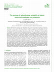 Research paper thumbnail of The ecology of subindividual variability in plants: patterns, processes, and prospects