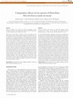 Research paper thumbnail of Comparative effects of two species of floricolous <em>Metschnikowia</em> yeasts on nectar