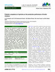 Research paper thumbnail of Prebiotic competence of spirulina on the production performance of broiler chickens