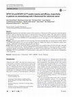 Research paper thumbnail of DPYD*2A and MTHFR C677T predict toxicity and efficacy, respectively, in patients on chemotherapy with 5-fluorouracil for colorectal cancer