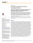 Research paper thumbnail of Increased Cerebral Water Content in Hemodialysis Patients