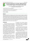 Research paper thumbnail of Nutritional diagnosis in a Conilon coffee plantation in the northern region of the Espírito Santo state