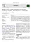 Research paper thumbnail of Analytical procedures for the determination of polychlorinated-p-dioxins, polychlorinated dibenzofurans, and hexachlorobenzene in pentachlorophenol