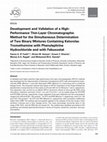 Research paper thumbnail of Development and Validation of a High-Performance Thin-Layer Chromatographic Method for the Simultaneous Determination of Two Binary Mixtures Containing Ketorolac Tromethamine with Phenylephrine Hydrochloride and with Febuxostat