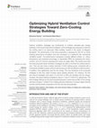 Research paper thumbnail of Optimizing Hybrid Ventilation Control Strategies Toward Zero-Cooling Energy Building