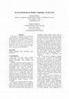 Research paper thumbnail of Service-Orientation in Mobile Computing - An Overview