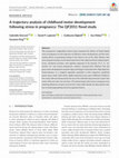 Research paper thumbnail of A trajectory analysis of childhood motor development following stress in pregnancy: The QF2011 flood study